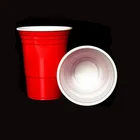 18oz 16oz 510ml wholesale American plastic cup solo red ps custom logo beerpong printed beer pong set disposable plastic cups