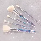 高品質ナイロンヘアブラシセットアイメイクアップツール透明ダイヤモンドグリッターブリンブリンクリスタルハンドル化粧ブラシ