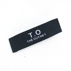 Clothing Woven Logo Labels For Clothing Custom Damask Woven Garment Labels For Clothing