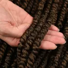 Wholesale Pre Stretched Kanekalon Ombre Braiding Bomb New Passion Spring Twist Synthetic Crochet Braid Hair