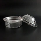 Pet high quality serving food to go 8oz disposable custom plastic bowl with lid
