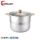 Well Designed 2020 Restaurant Large Stock Pot Thickened High Body Stock Pot Set Cooking Pot With Glass Lid For Sale