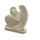 2018 New design heart shape angel marble cheap headstones wholesale