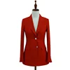 Fashion 1 piece MTM service wool slim long thick latest design ladies women blazer for office lady