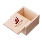 Stamping Wood Wooden Gift Box Christmas Gift Cheap Pine Wood Small Unfinished Sliding Lid Tea Wooden Gift Box