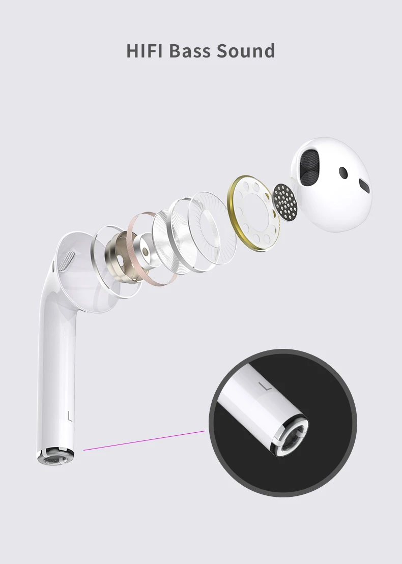 Enle Newest Products i28 TWS wireless charging smart sensor real battery display Earbuds V5.0 Stereo Mini Wireless BT Earphone - ANKUX.COM