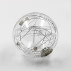 new design beads metal line decoration lighting accessories globe cover G9 LED glass shades for lamps