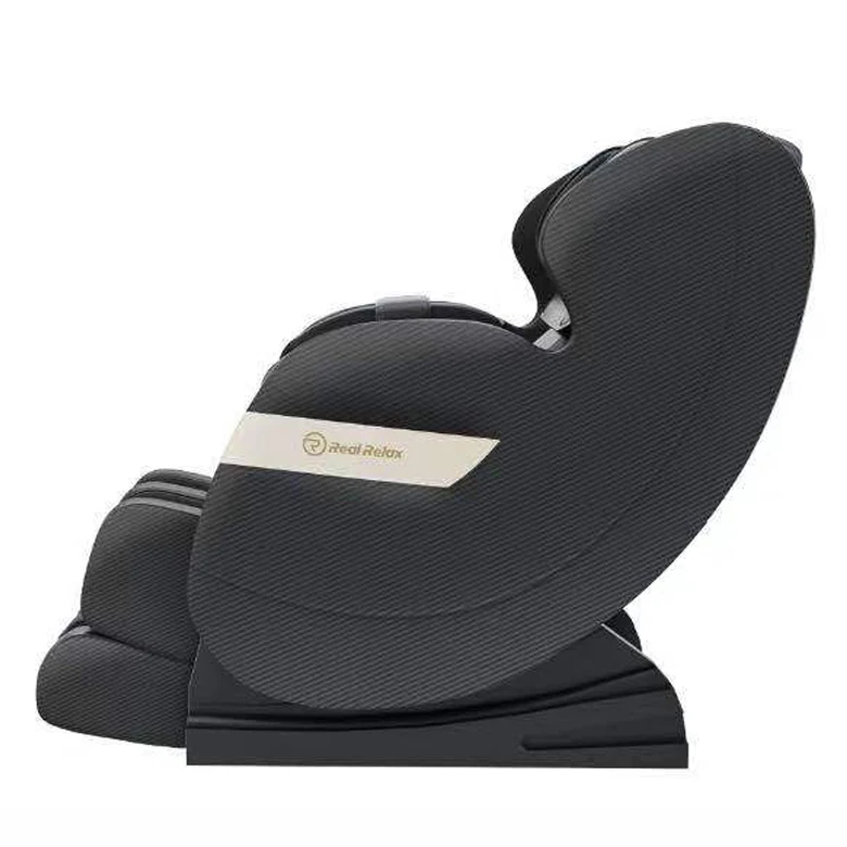Zero-Gravity Foot Relaxation With Infrared Function Black Leather Salon Massager Chair