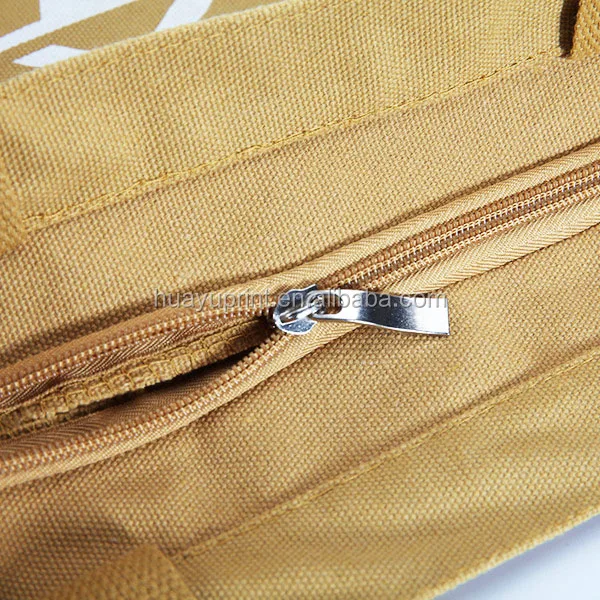 good quality organic canvas tote bag with zipper girls bag