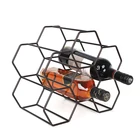 Wine Rack Nordic Style Tabletop Honeycomb 6 Bottles Metal Wine Rack