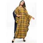 Muslim Arabic Islamic Clothing Dubai Abaya Kaftan Moroccan Indonesia Dress Pakistani Loose Batwing Long Sleeve Robe Arabe
