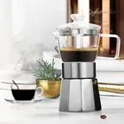 Pot Aluminium Coffee Pot Heat-resistant Factory Price LFGB Certification Aluminium Coffee Maker Moka Pot