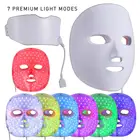 Facial Mask Neck Set LED 7 Color Photon Face Neck Mask Skin Therapy Care anti-acne anti-aging whitening