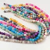 Agate crystal loose beads natural semi-gem frosted beads DIY jewelry bracelet beads material