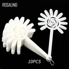 Rosalind 10pcs/lot sun flower shape gel polish color card nail art practice display tools false artificial nail tips