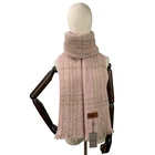 Fashion wool Warm Plaid Custom Shawl Man Fabric Wholesale Plain Scarf For Woman Winter