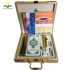 Islam Item HM10 Gold Color Digital Quran Read Pen With Gold Leather Box with 25 Reciters and 25 Languages