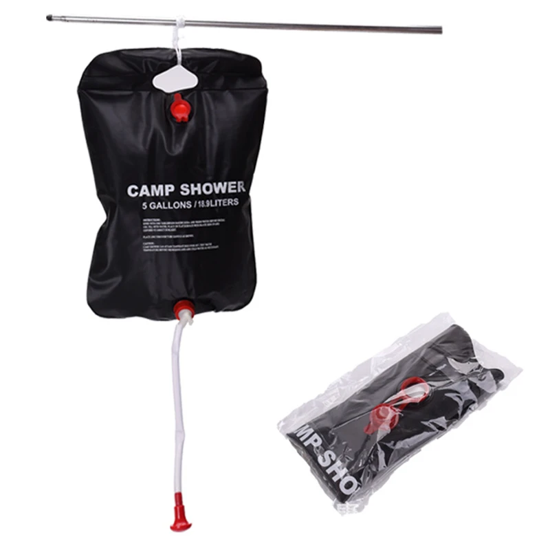 OEM Logo 20L Portable Outdoor Water Bag Mountaineering PVC Solar Shower Bath Camping Shower Bag.jpg
