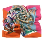 Scarf Many Patterns Many Colors Printing Decorative Leopard Small Silk Hijab Scarf