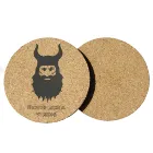 Direct Manufacturer 8.5cm Promotional Gifts Sublimation Wood Cup Mat Korean Self Adhesive Square Coaster Cork Pad