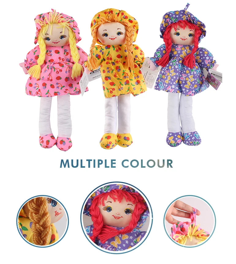 16 inch soft plush rag dolls munecas de trapo stuffed baby doll toy for girls