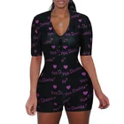 9027 Wholesale Women Romper Pajamas Short Sleeve Onesie Adults Yes Daddy Onesie