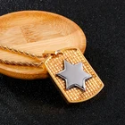 New Square Pendant 2020 New Arrival Square Pendant Luxury Gold Plated David Star Jewelry Stainless Steel Accessories