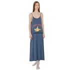 N1810113 Loose blue printed summer fashion clothes sleeveless women casual look dresses for lady
