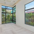 Insulated Aluminum Frame Large Glass Louver Window Fixed Windows With Shutter Commercial Glass