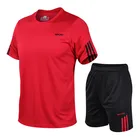 Quick Dry Fitness Clothing 100% Polyester Workout Shirts Men Gym
