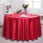 Red Round Christmas Jacquard Table Cloth For Events Skirt Cover For Wedding Hotel