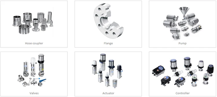 stainless steel clamped 45 elbow