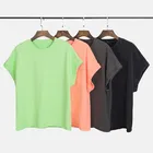 High quality colorful thick vest loose shirts custom logo bts plain oversized cotton basices t shirt