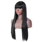 ZYR Synthetic Wig High Temperature Fiber Long Silky Straight Hair Wigs For Women Pink Orange Black Wig Cosplay Or Party