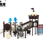 Children outdoor swing combination slide playground kids stainless steel slide