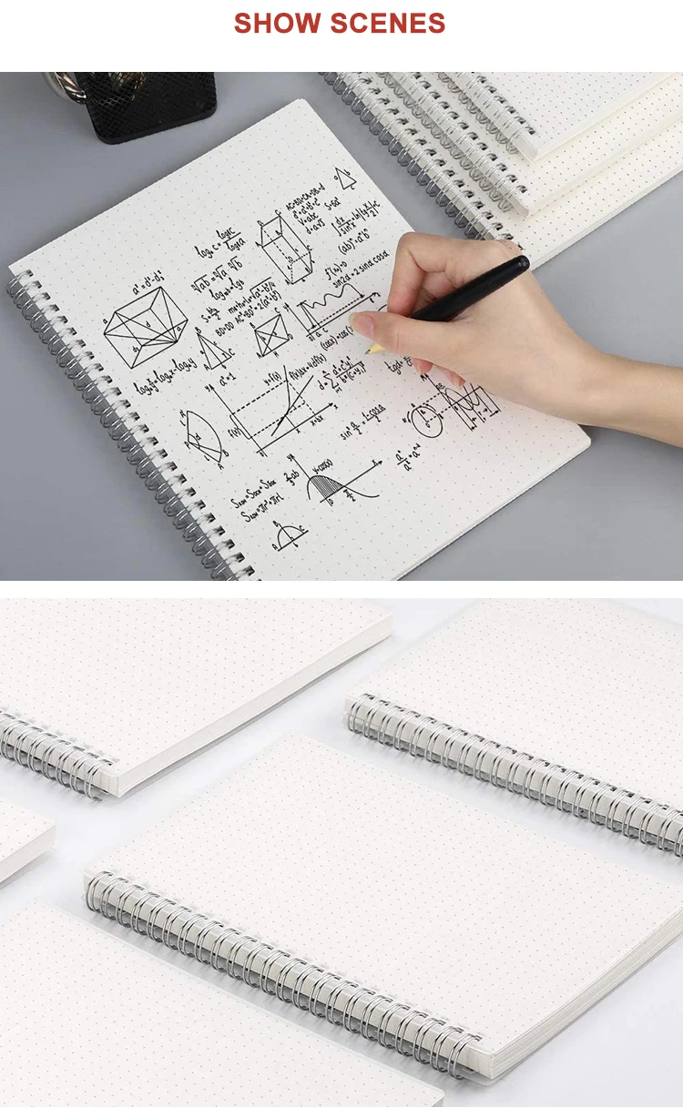 Pack B A A Size Dot Grid Spiral Notebook With Thick Paper For