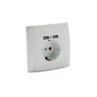 Standard Grounding Wall Socket Panel OUCHI Wholesale ABS Panel Flush Mount Wall Outlet Socket with Usb Ports