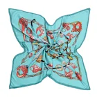 Long colorful silk scarf accept custom design digital printing silk scarf for bags