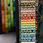 JES 25 Colors cheap low MOQ embroidered curtain fabric in stock supplier
