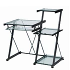 Tempered glass metal frame multifunctional computer desks