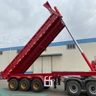 3 Axle dump semi trailer end dump building materials transport container rear dumping semi trailer