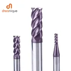 Solid carbide tungsten steel flat end mills cnc end milling cutter for 0-68HRC face and slot machining