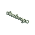 2019 Trade Assurance Factory Price Enameled Custom Sew Label Tag 2 Holes Metal Letter Labels for Garment