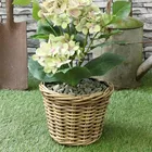 Small Plant Pot Basket Plant Pot Rattan Round Small Wicker Plant Pot Flower Basket