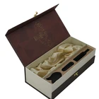 Industrial printing wholesale cardboard wine box with hinged lid