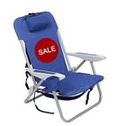 SALE Outdoor Stackable Steel Backpack Portable Folding Beach Camping Chair with Cup Holder
