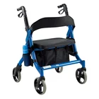 Deluxe aluminium foldable shopping rollator walker walking aids rollator for adult