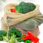 No waste Reusable organic cotton drawstring for grocery shopping fruit eco organic cotton mesh bags 10kg
