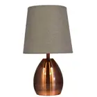 Home decor modern luxury bed side fabric shade metal table lamps & reading lamps for bedroom