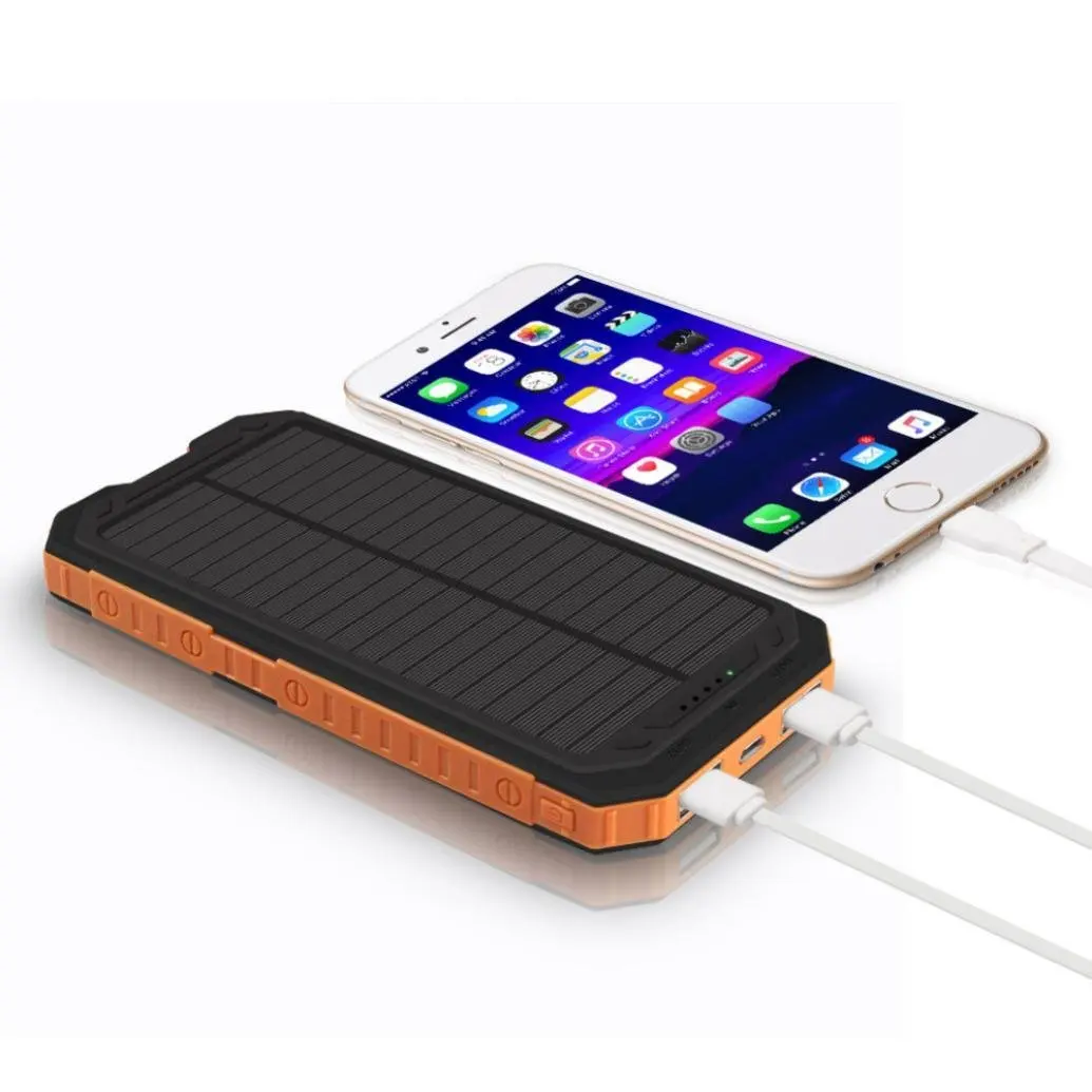 Dual usb charger solar charger power bank waterproof Charger for iPhone 11 for Samsung w20 - ANKUX.COM